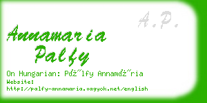 annamaria palfy business card